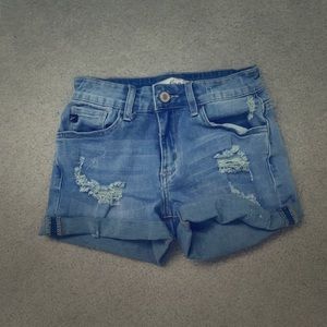 KanCan blue ripped jeans.